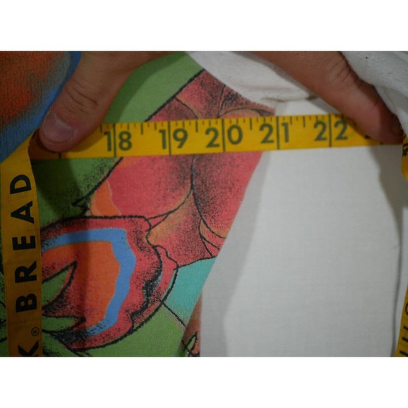 Vtg A Fine Mess T-Shirt Hoodie Sz XL White Floral Flower Power USA Made - Picture 10 of 11